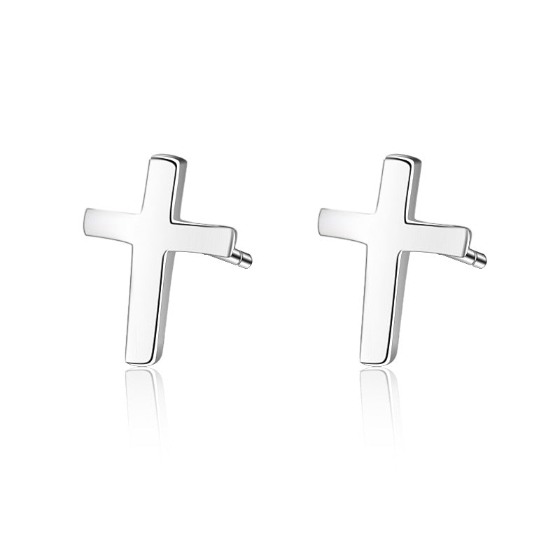 Minimalist Cross Stud Earrings