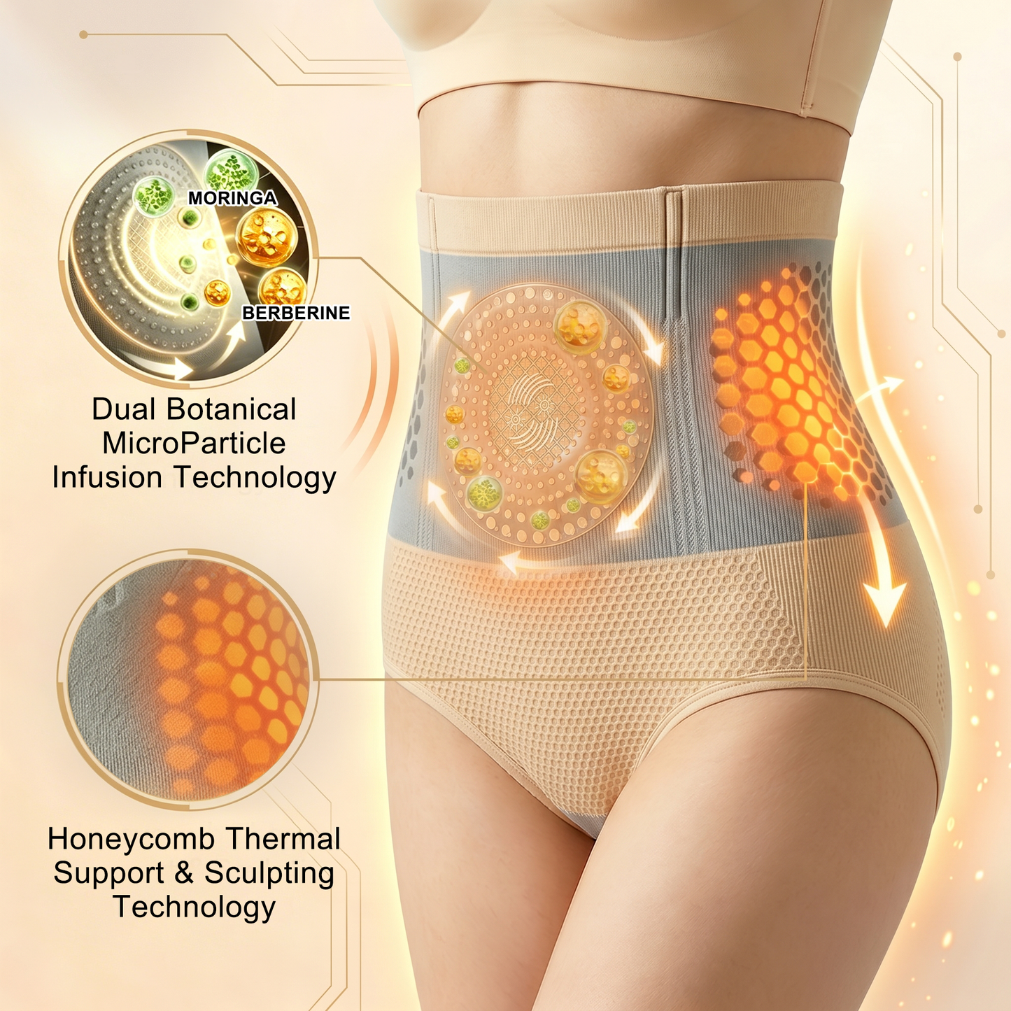 Us2026 Moringa& Berberine 4-In-1Micro Particle Sculpting& Fat-Burn Shorts