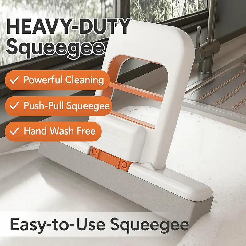 Mini Foldable Desktop Mop, Portable Cleaning Sponge Mop for Bathroom, Kitchen, Countertops, Glass, Tile,Wet and Dry Use Cleaning System