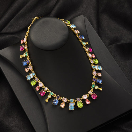 Colorful Crystal Charm Necklace