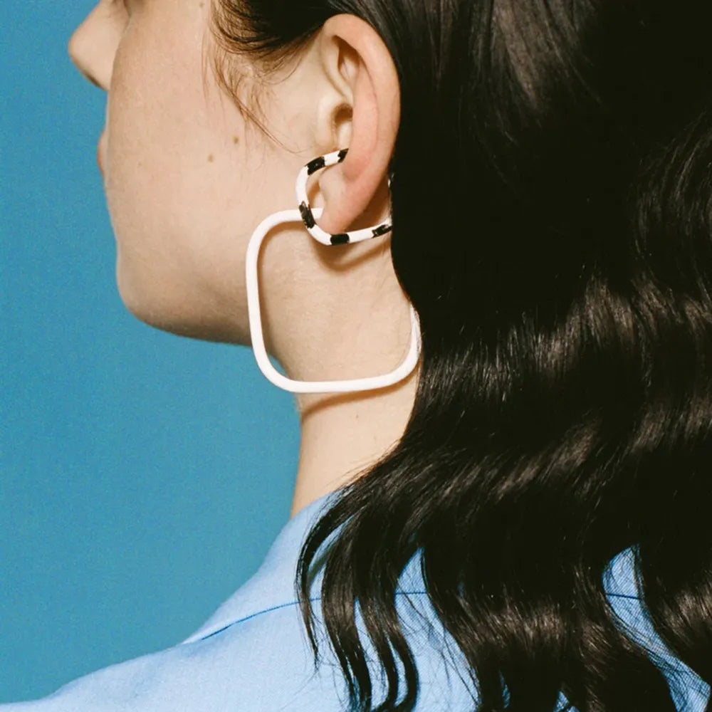 Geometric Square Hoop Earrings