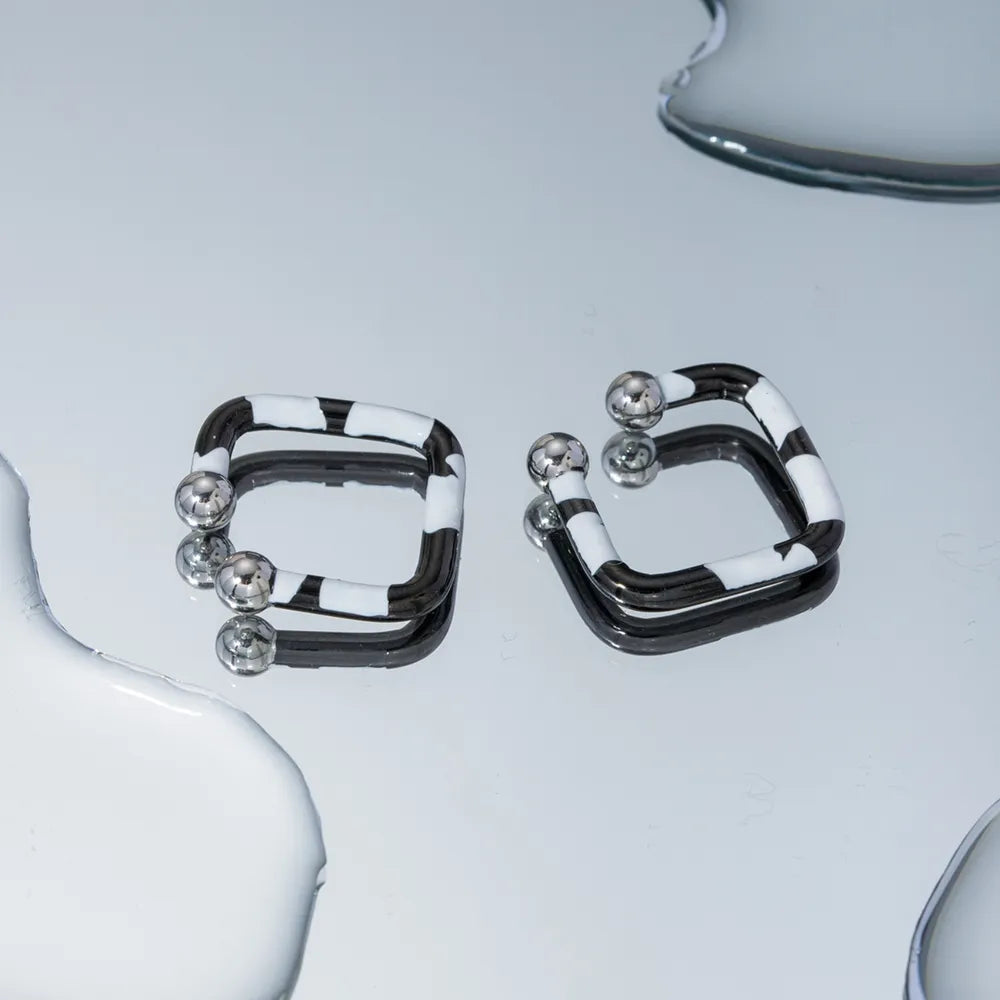 Geometric Square Hoop Earrings