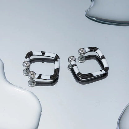 Geometric Square Hoop Earrings