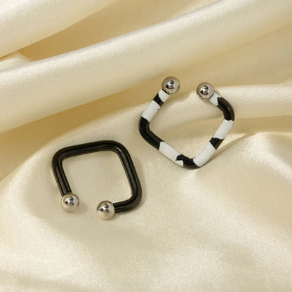 Geometric Square Hoop Earrings