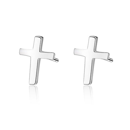 Minimalist Cross Stud Earrings