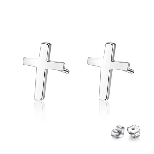 Minimalist Cross Stud Earrings