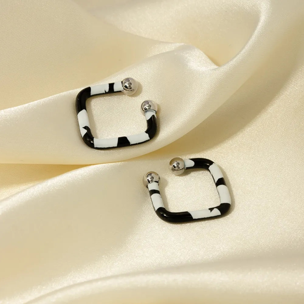Geometric Square Hoop Earrings