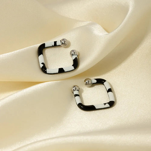 Geometric Square Hoop Earrings